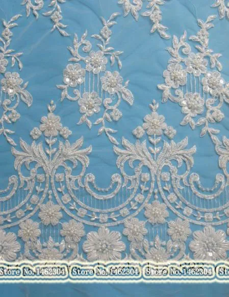 Свадебное кружево для кружевного платья с жемчужными бусинами свадебная