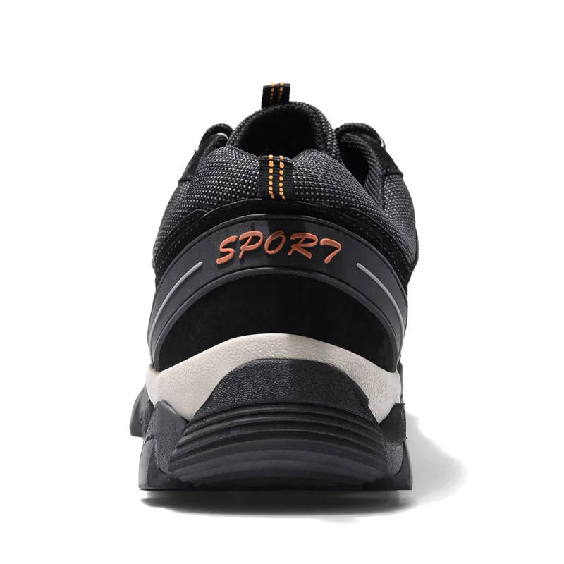 MANLI New Outdoor Leather Hiking Shoes For Men Shock Absorption Anti-skid Wear-resistant Camping Walking Trekking Sneaker | Спорт и