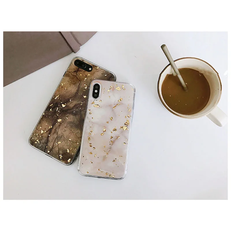 Золото Фольга Мрамор 6splus Applex мобильный чехол для телефона IPhone7/8 plus анти осень