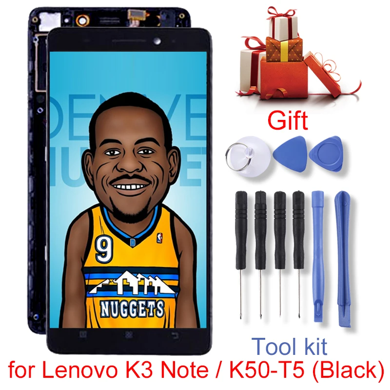 ЖК экран и дигитайзер Полная сборка с рамкой для Lenovo Z5/Vibe K5 A6020A40/K3 Note/K50