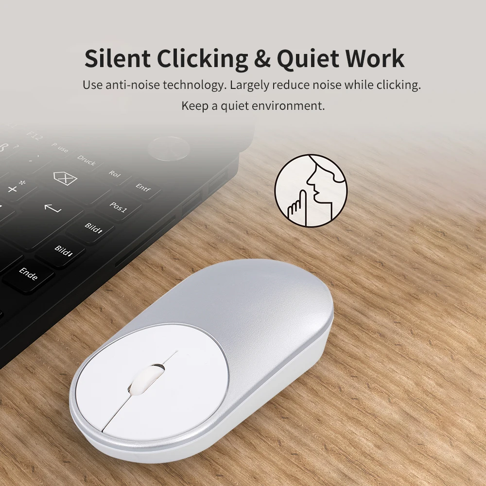 Gamed Mouse BT беспроводная Двухрежимная тонкая Бесшумная безпроводная мышь с BT4.0 и 2 4G