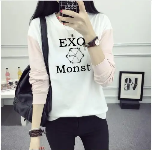 Kpop EXO/Новая корейская длинная бейсбольная форма школьная LUHAN KRIS TAO флисовые