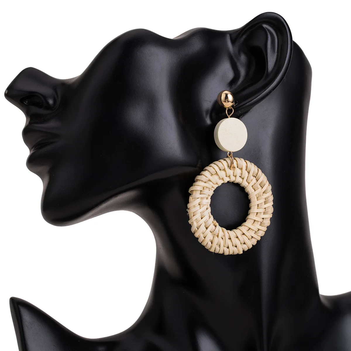 Многослойные Круглые Серьги &quotСОЛОМА&quot Boho Summer|Серьги-гвоздики| |