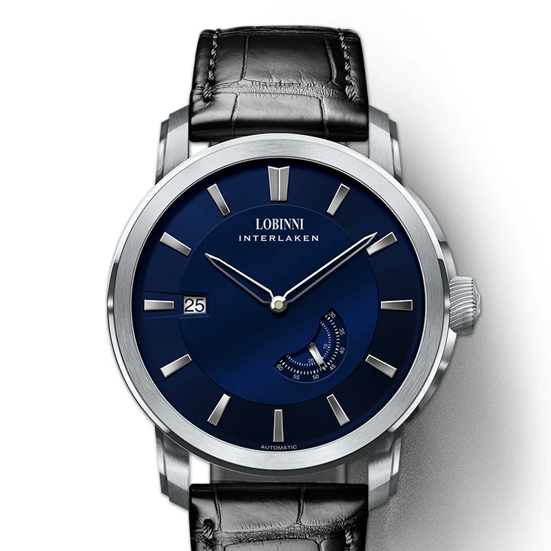 Швейцарский роскошный бренд LOBINNI Japan MIYOTA автоматические механические мужские часы сапфировые 50 м водонепроницаемые часы с подциферблатом