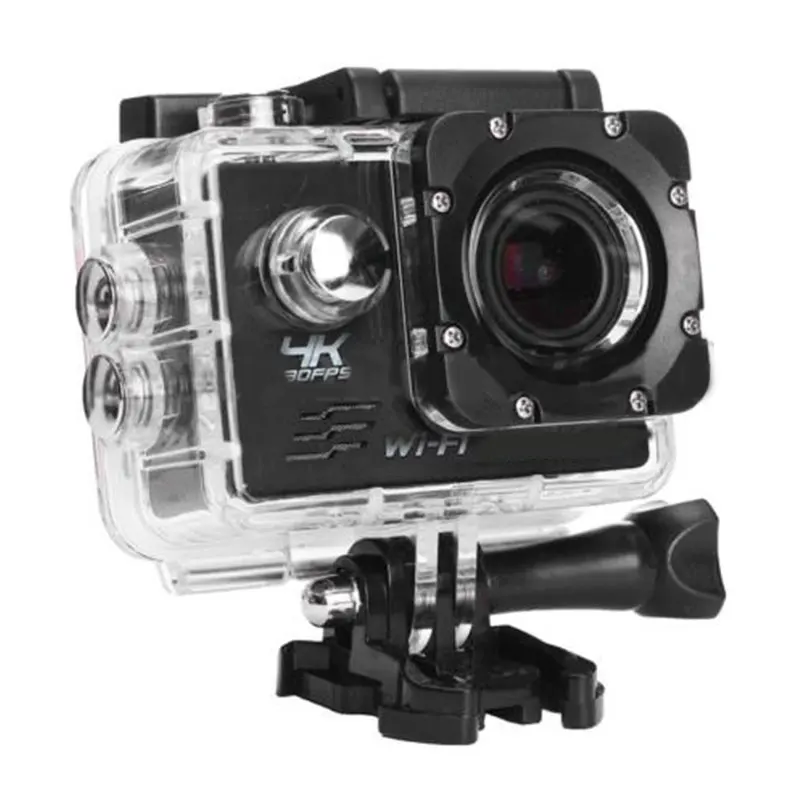 Черный Cewaal Экшн-камера Ultra HD 4K 25fps WiFi 2," 170D подводный водонепроницаемый шлем видео запись камера s Спортивная камера - Цвет: Черный
