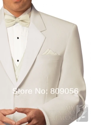 G83 luxuriant ivory slim fit peak lapel two buttons single breasted bridegroom Tuxedo Groomsmen Wedding man Suit formal prom | Свадьбы и