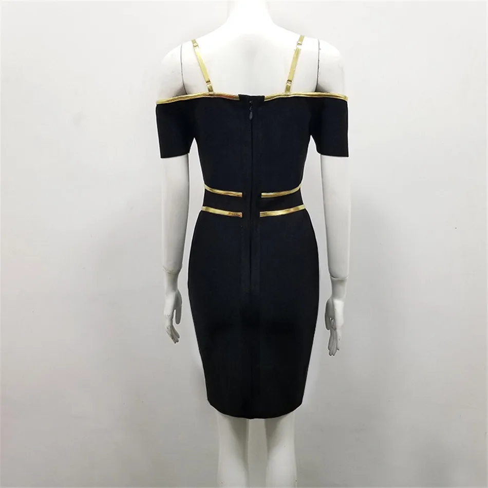 Женское вечернее платье без бретелек CIEMIILI черное Сетчатое рукавов Клубное на