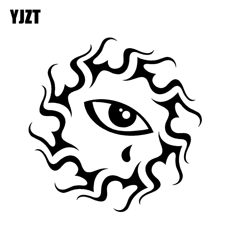 

YJZT 13.5*13.6CM Mysterious Eye Symbol Decor Car Sticker Vinyl Black/Silver Accessories C12-0580