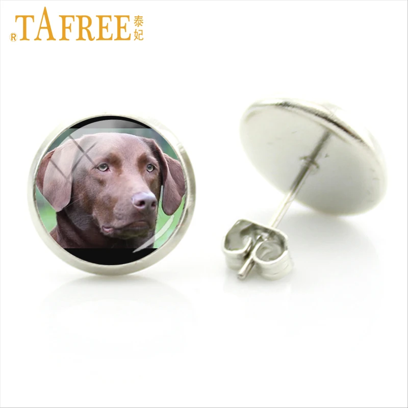 Милые серьги гвоздики TAFREE 2017 для любителей собак животных дальмация Бигль