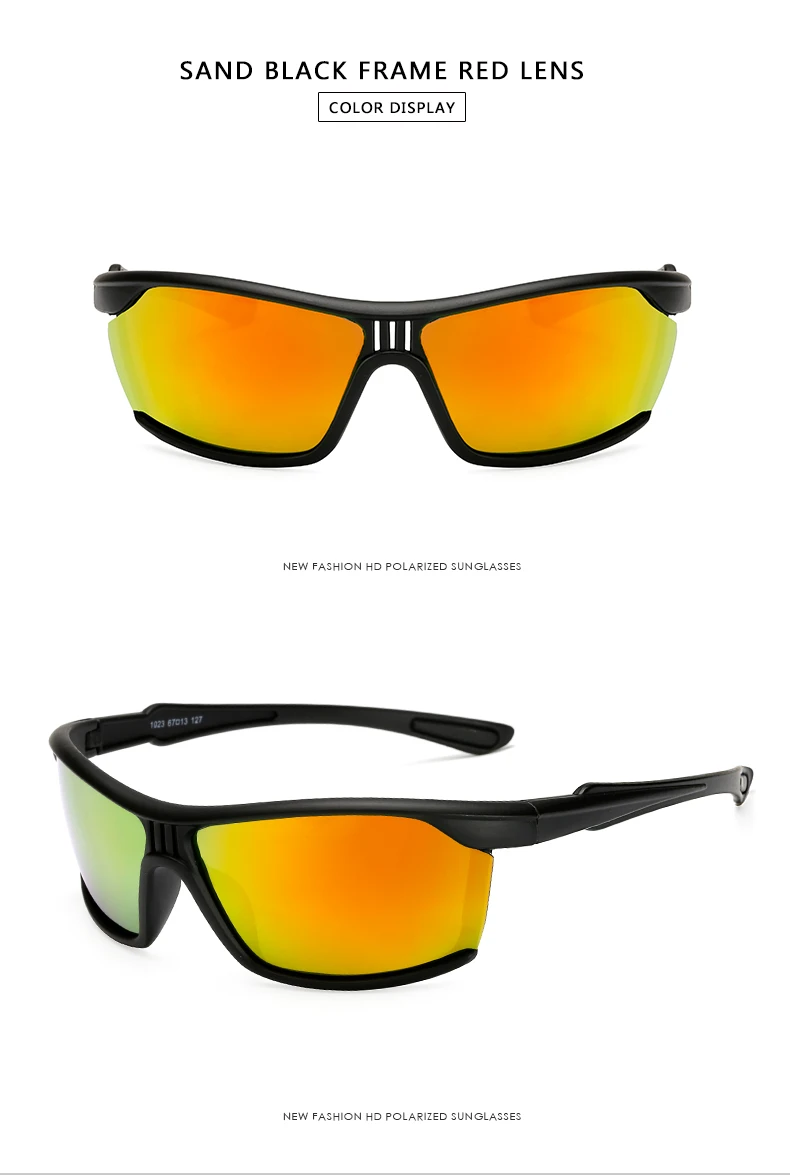 red lens WarBLade мужские поляризованные солнцезащитные очки для ночного вождения женские желтые линзы ночного видения защитные водительские очки уменьшают блики 1023 - Цвет линз: red lens