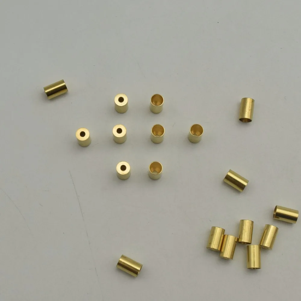100 шт. медное металлическое ожерелье Концевики для кожаного шнура обжимные с