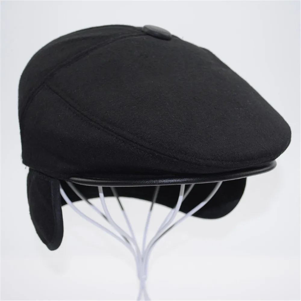 as picture color Винтажные теплые наушники кепка газетчика для женщин модная шляпа в стиле милитари Кепка s Мужская солнцезащитная Кепка восьмиугольная кепка - Цвет: as picture color