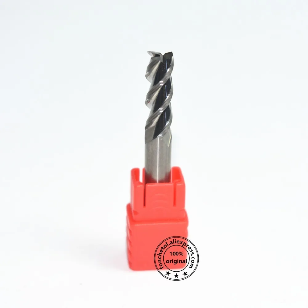 Фрезы HRC55 для фрезерных станков с 3 канавками твердосплавные насадки ЧПУ 1 шт. 6 мм