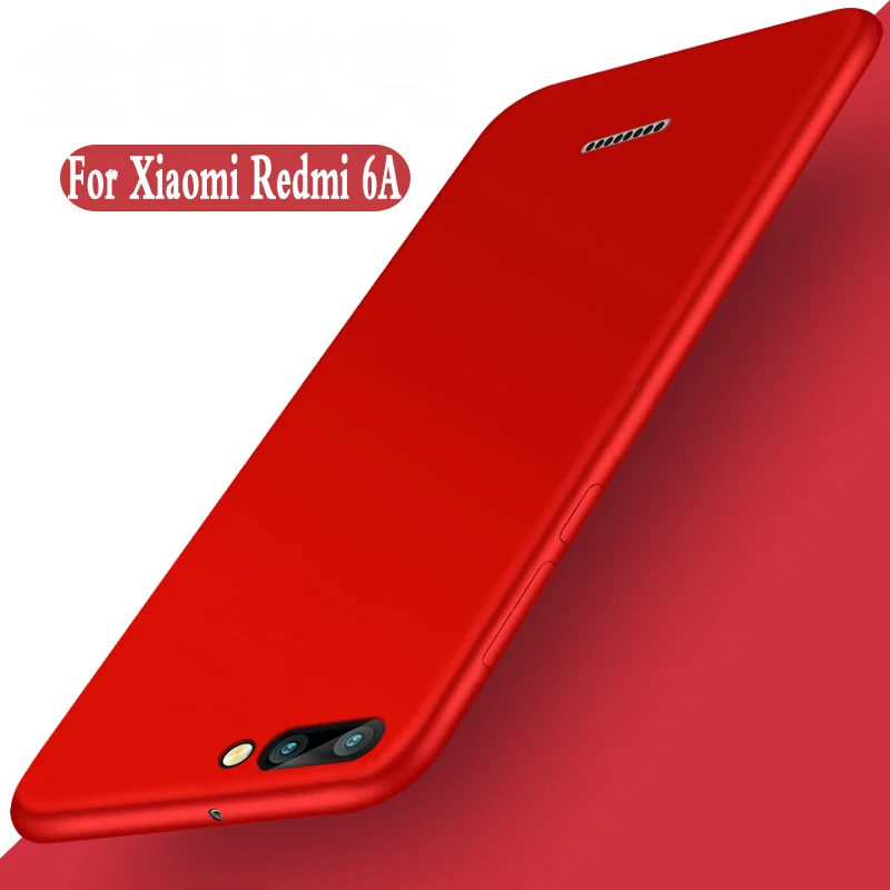 Чехол для xiaomi redmi 6A силиконовый мягкий роскошный защитный чехол 6a из ТПУ черный |