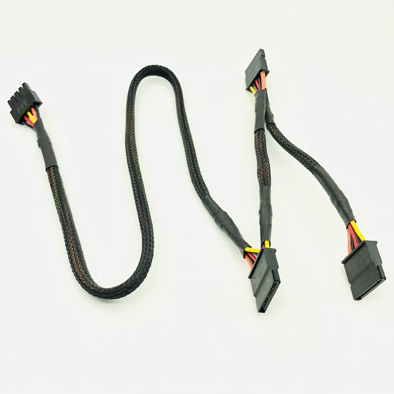Высокое качество черный рукав 5Pin к 3 * SATA модульный блок питания Кабели адаптер PSU