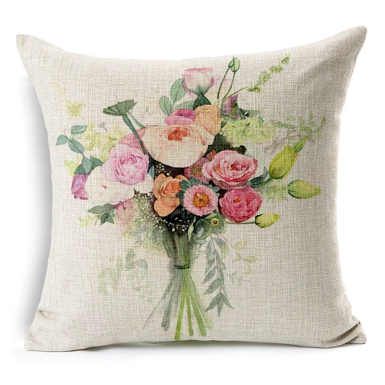 Квадратная наволочка с цветочным принтом [slaw Soul] декоративные наволочки для