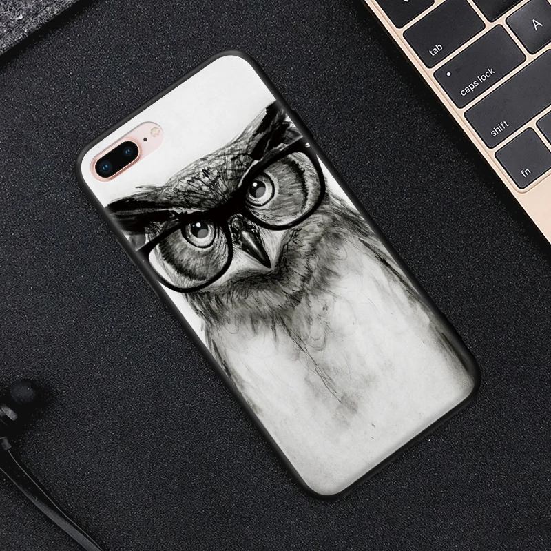 Сова Птица Животное тема шаблон для iPhone 5 5S SE 6 6S 7 8 Plus X XR XS Max жесткий чехол для телефона