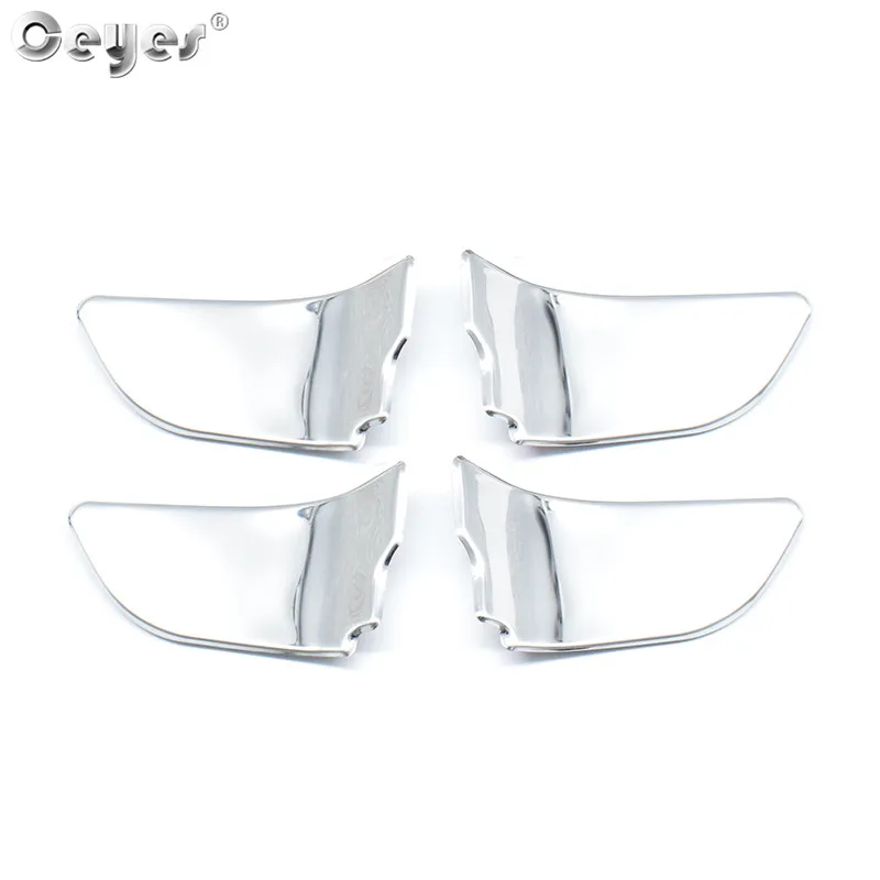 Silver 4pcs Ceyes автомобильный Стайлинг салонные аксессуары Дверная чаша ручка накладка наклейка подходит для Subaru STI Forester Outback WRX Legacy XV BRZ - Название цвета: Silver 4pcs
