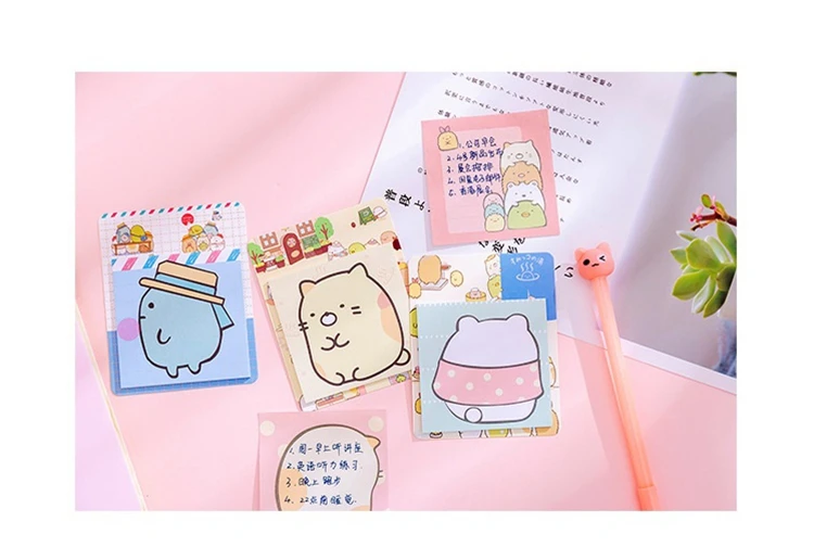 Kawaii Сумико гураши липкие Примечания школьная Памятка коврик милые канцелярские принадлежности планировщик студента DIY N Times блокнот Papeleria Escolar