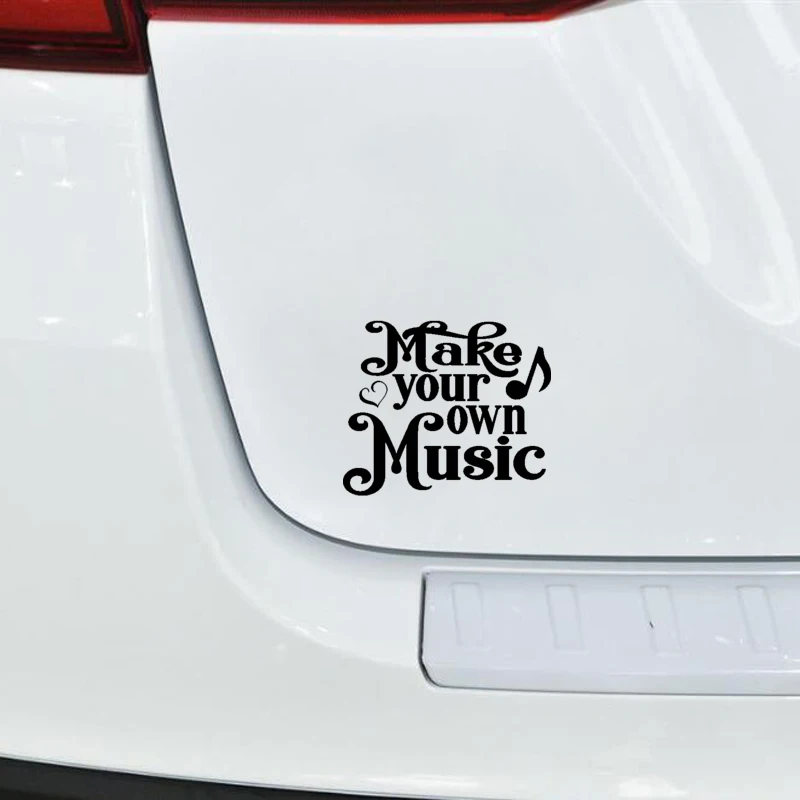 QYPF 16CM*13.4CM Funny Car-styling Make Your Own Music Vinyl Car Sticker Decal Black Silver C15-3267 | Автомобили и мотоциклы