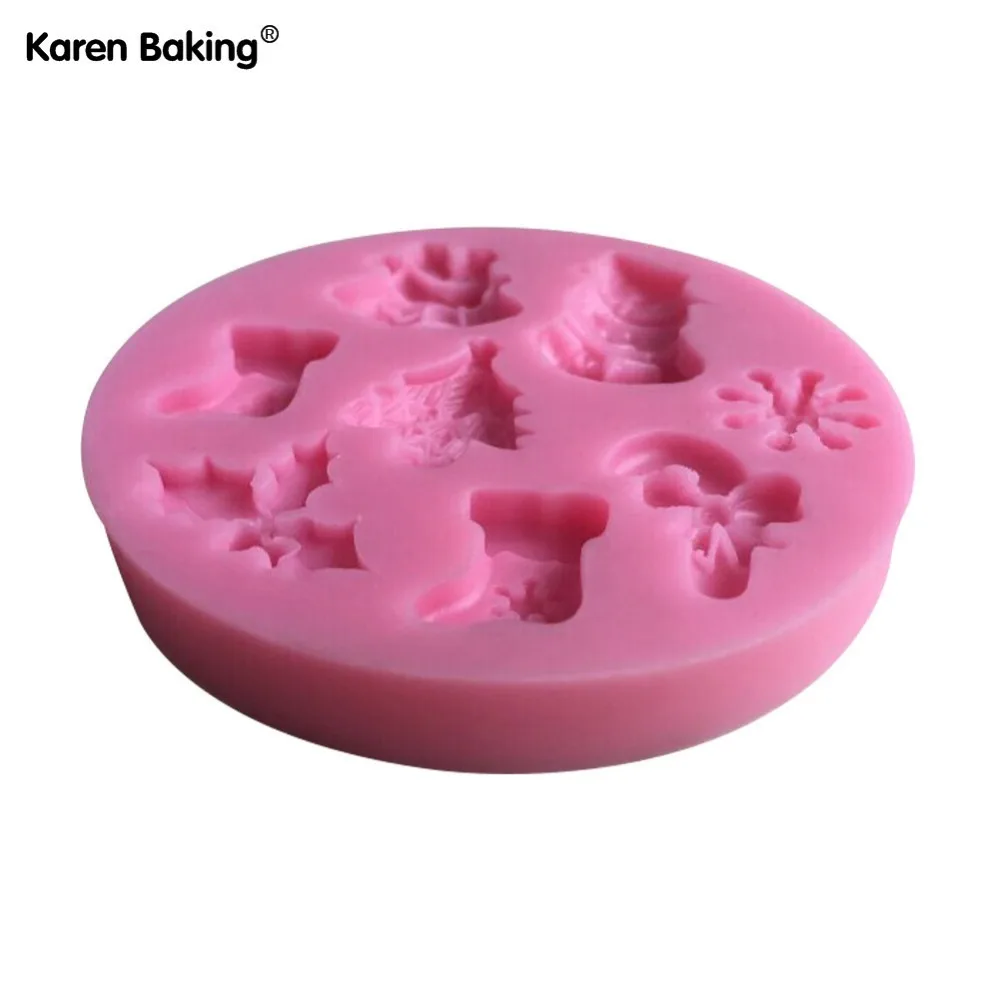 Рождественская форма для шоколада конфет Jello 3D мультфильмов инструменты торта-C068