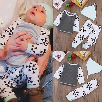 Комплект из 3 предметов для новорожденных детская одежда мальчиков и девочек