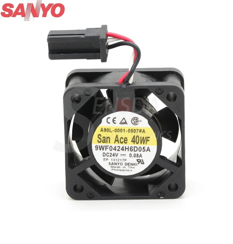 Оригинальный водонепроницаемый вентилятор для Sanyo 9WF0424H6D05A 24V 0.08A выделенного