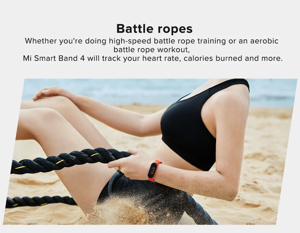 Amazfit Xiaomi Mi Band 4 умный Браслет 50 м Водонепроницаемый Bluetooth 5,0 частота сердечных сокращений фитнес-трекер сообщение звонящий 20 дней в режиме ожидания
