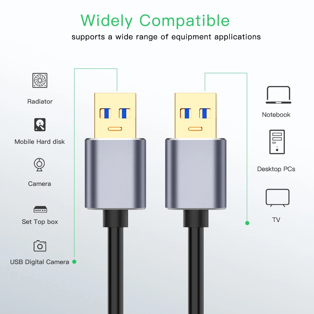 USB 3,0 тип A Кабель «Папа-папа» быстрая скорость USB3.0 кабель передачи данных 0,5 м 1 м 1,5 м USB удлинитель кабель для ПК жесткий диск Webcom