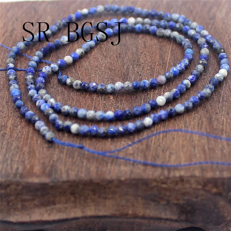 

Free Shipping 2mm Faceted Blue Sodalite Gems Stone Bail Small Spacer Seed Fashion Round Beads Strand 15"