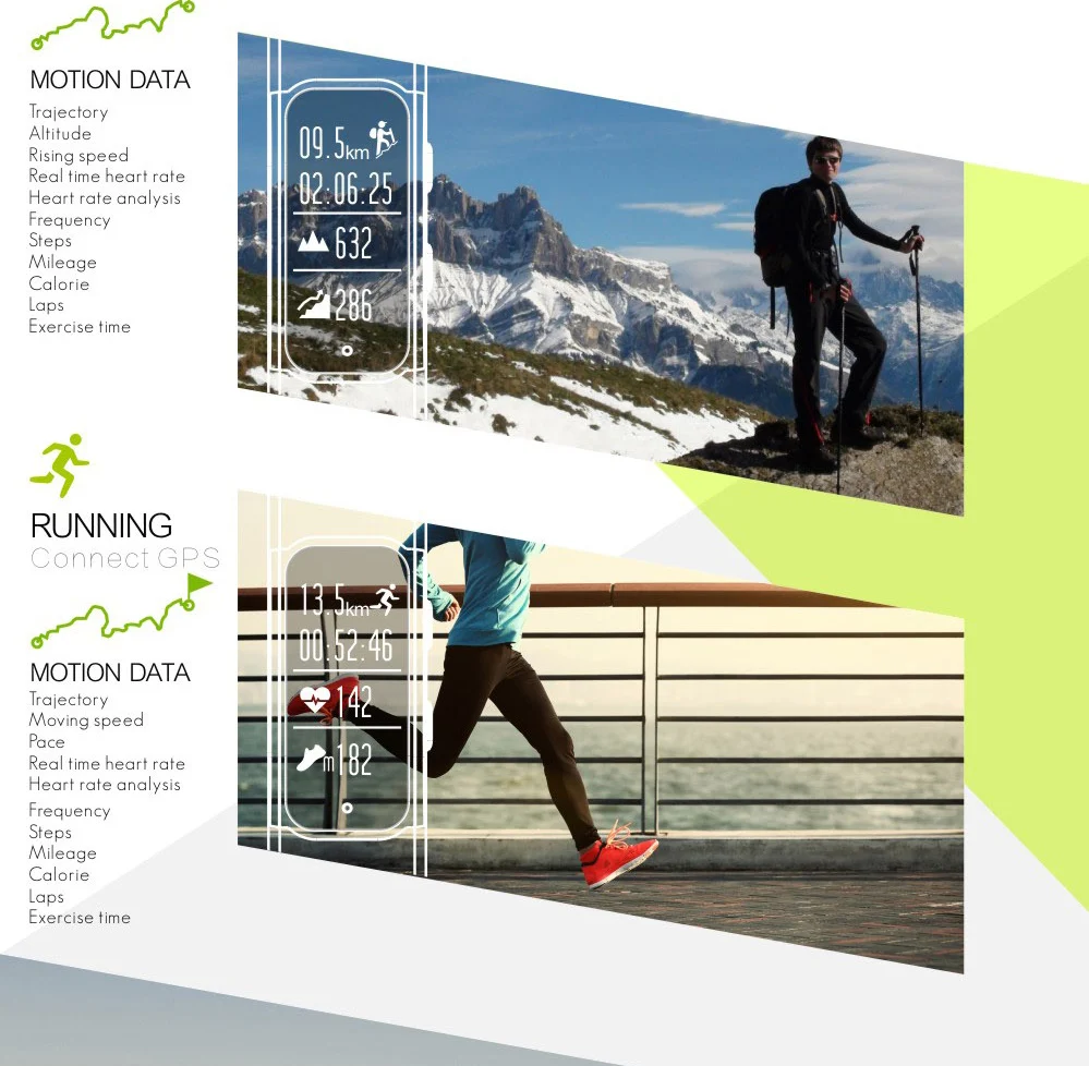 Смарт браслет для фитнеса плавания велоспорта GPS часы мужские и женские уличные с