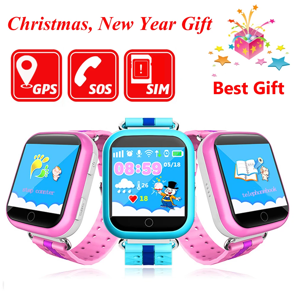 Gps ребенка умным часы Детские Smartwatch 1 54 &quotСенсорный экран детей SOS вызова