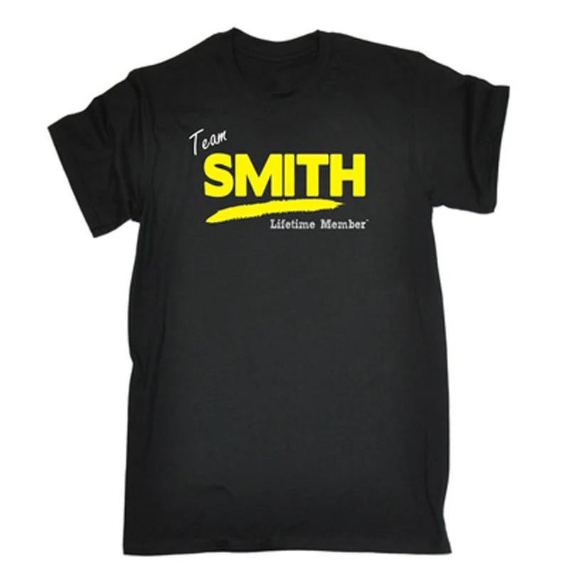 Для мужчин команда Smith жизни член Забавный Футболка 2018 новый летний хлопок