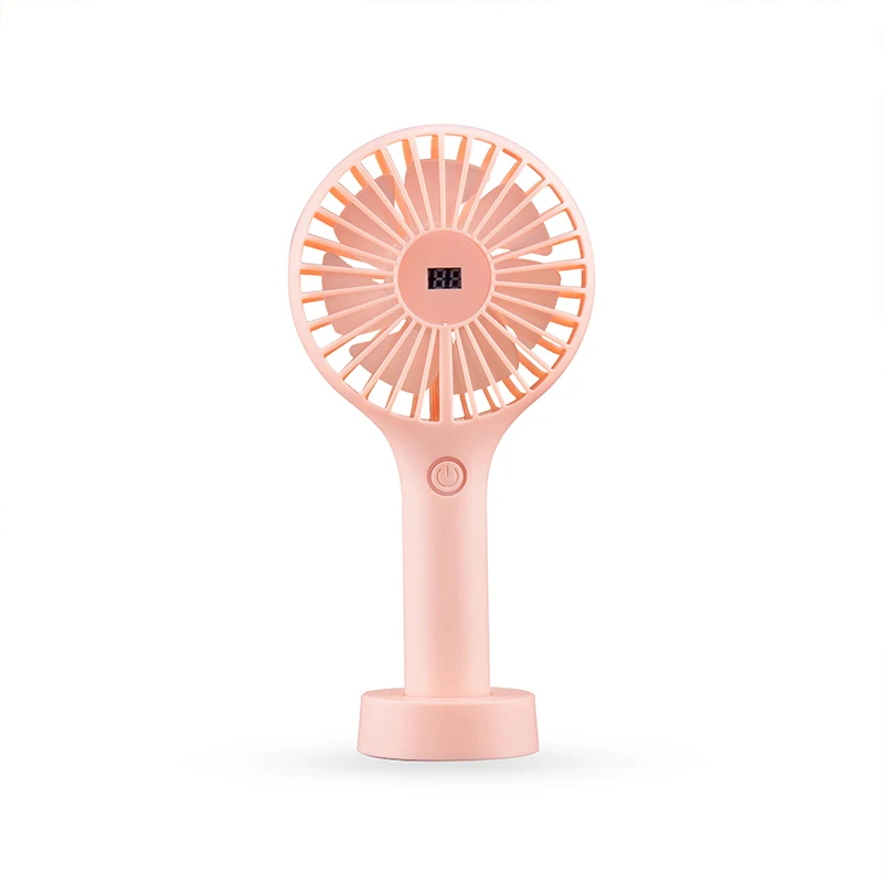 Pink with Display Портативный мини USB вентилятор кондиционер вентилятор перезаряжаемый дисплей экран стол ручной вентилятор мечты для дома и офиса на открытом воздухе - Цвет: Pink with Display