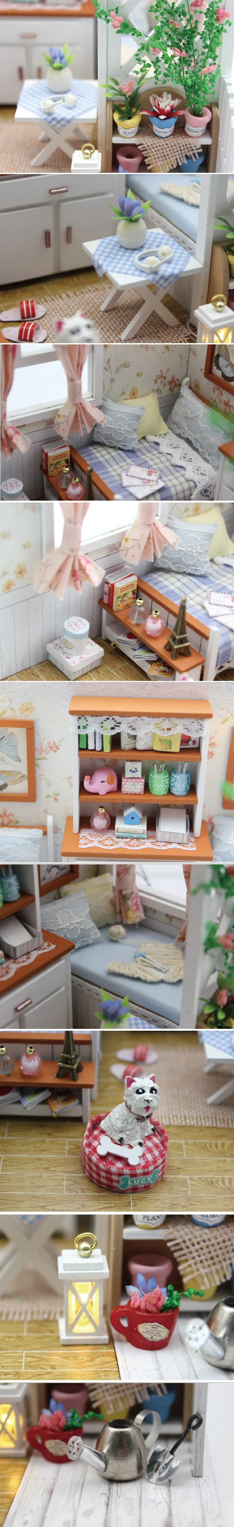 Миниатюрный Кукольный дом casa de Boneca Конструкторы деревянный Игрушечная мебель DIY кукольный домик-потому что вы