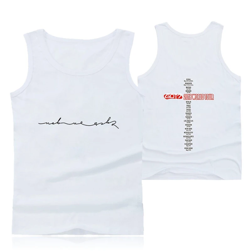 Korea Got7 Idol Team Tank Top Cotton Workout Fashion Seventeen Youth Fans Cool Casual Sleeveless Vest | Мужская одежда