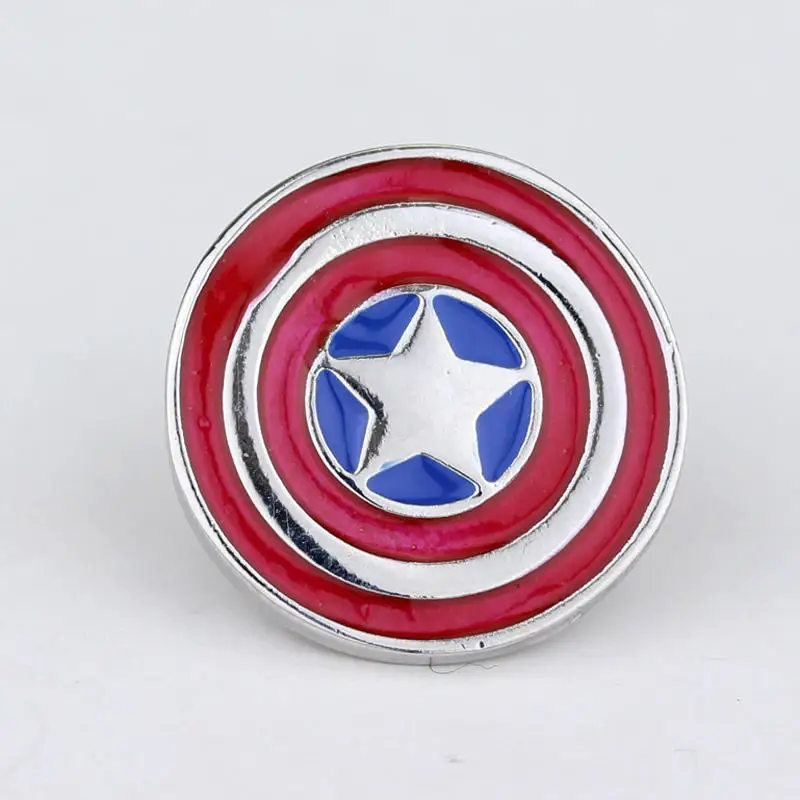 Мстители, эндшпиль, броши, комиксы Marvel, Капитан Америка, Марвел, танос, бесконечность, гаунтл, броши, значок, косплей, ювелирные изделия, подарки - Окраска металла: red
