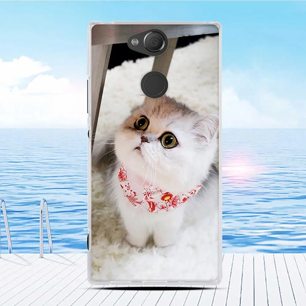 Тпу силиконовый чехол для Sony Xperia XA2 мягкий с 3d-рисунком двойной чехол-бампер |