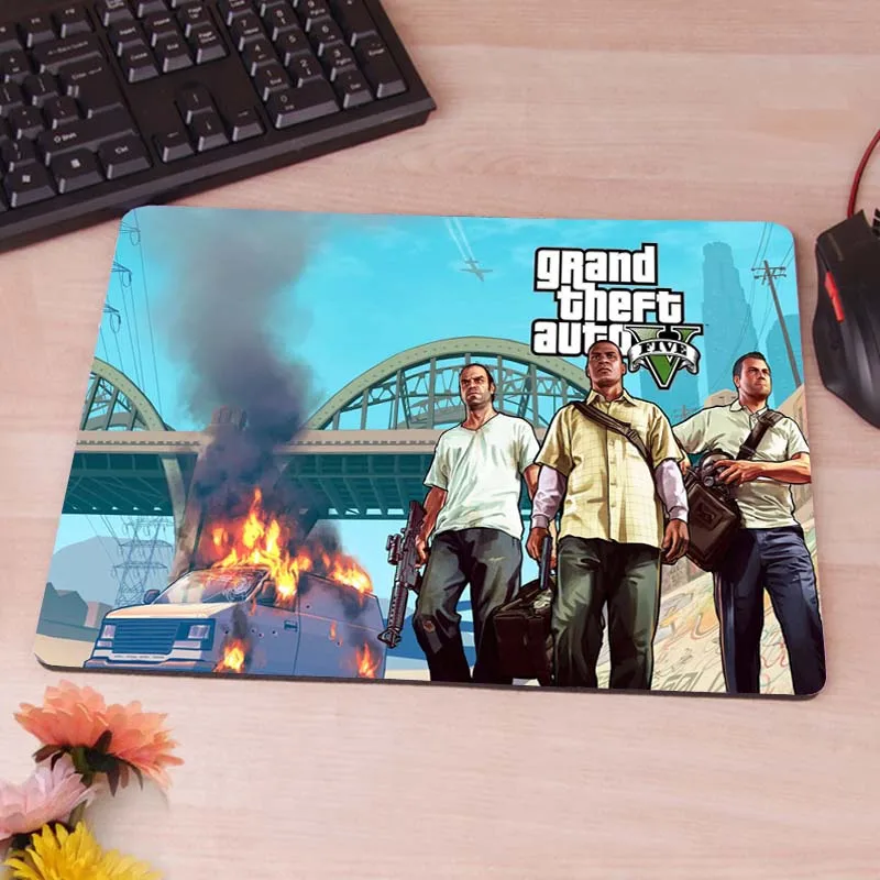 MaiYaCa GTA 5 Пляжная погода компьютерный игровой коврик для мыши резиновый коврик - Цвет: 25x29cm