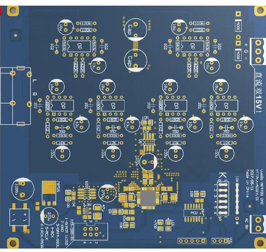 AK4490EQ декодер DAC официальная стандартная схема! IGS DSD вход полуфабрикат diy kit плата B3-002