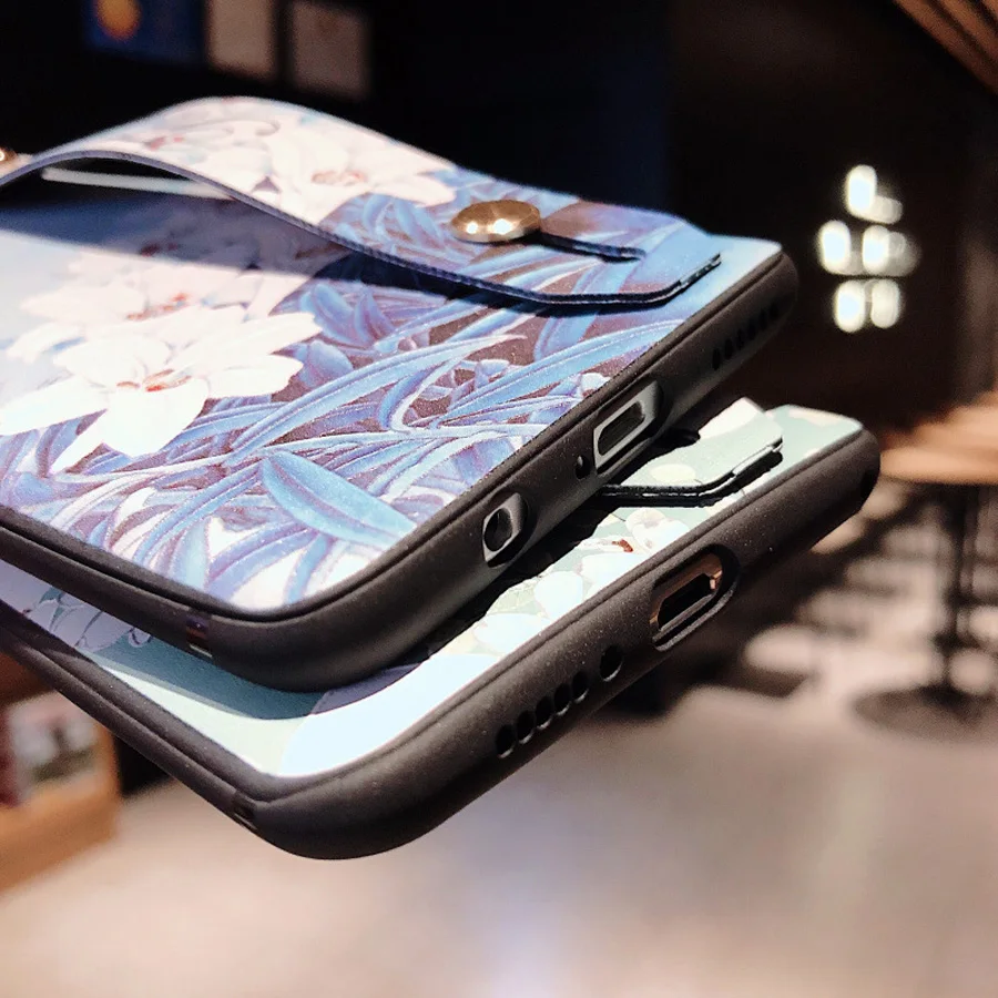Чехол из ТПУ для Xiaomi Redmi Note 7 5 6 iPad pro 4 K20 pro mi 9 8 A1 A2 A3 lite 9T CC9 чехол наручный браслет с цветами держатель плечевой ремень