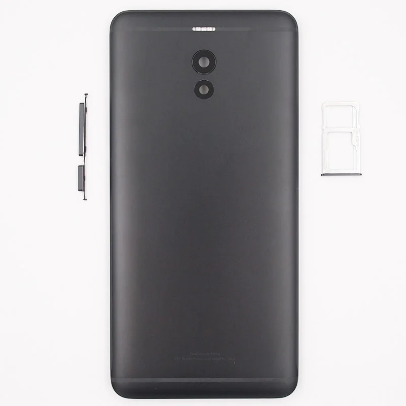 BaanSam, чехол на заднюю крышку батарейного отсека для MEIZU M6 Note, 5,5 дюймов, с кнопками громкости питания+ лоток для sim-карт - Цвет: Черный