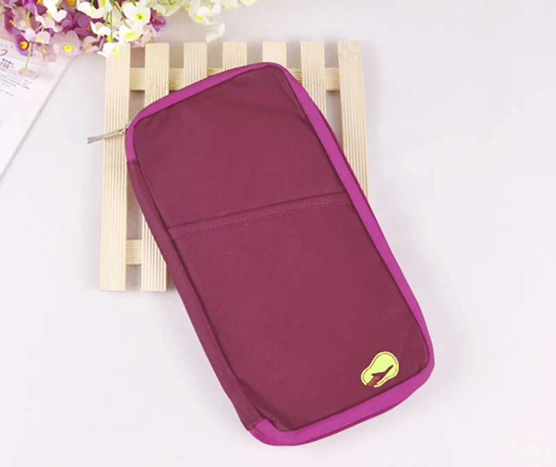 Folder Document Bag Printing Card Package Travel Passport File Package Zipper Multi- Functional Long Paragraph Ticket Holder
