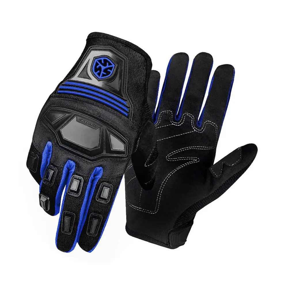 MC24 Blue gloves Перчатки SCOYCO moto rcycle дышащие перчатки для грязного велосипеда Guantes de moto защитные перчатки для рук для moto rcycle - Цвет: MC24 Blue gloves