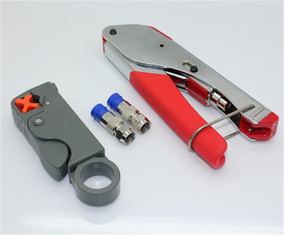 

Cable Tape Crimping Set Wire Clamps Crimping Crimping Coaxial Cable F Crimping Pliers,