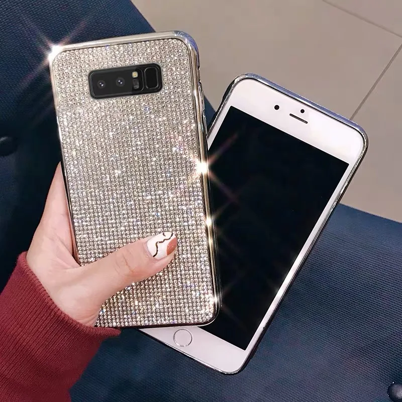 Модный Блестящий чехол со стразами для samsung S10 S10 Plus S10E Etui для samsung S7 S7 edge S8 S9 Plus, мягкий чехол, стразы