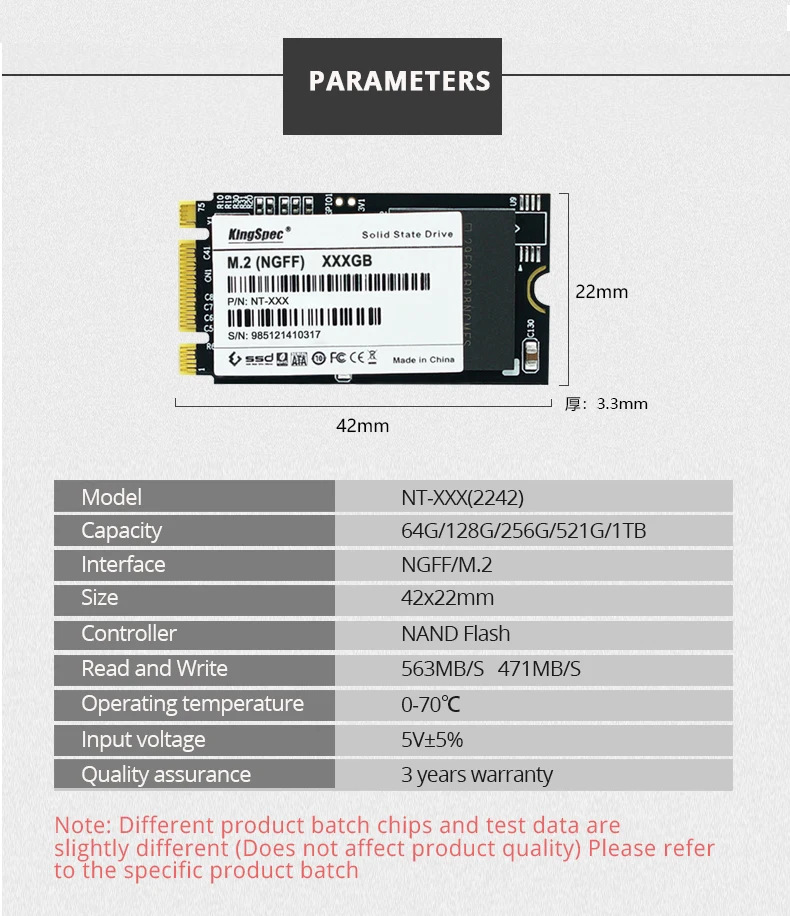SSD 120 ГБ M.2 серия 22*42 мм 256 ГБ SATAIII NGFF Interne твердотельный накопитель hdd жесткий диск SSD Jumper EZbook 3 Pro ноутбук