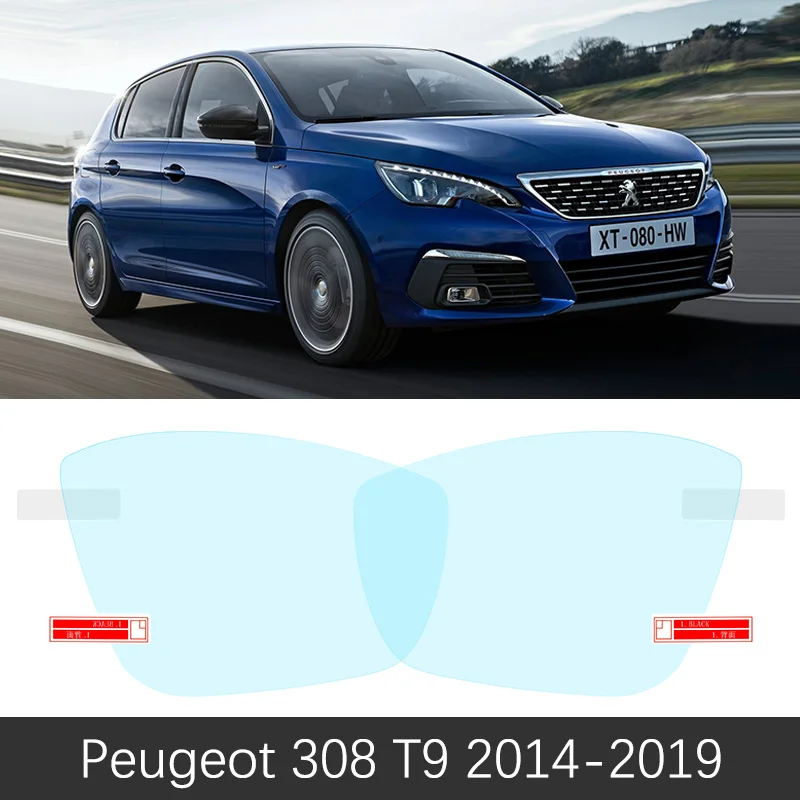 Peugeot 308 14-19 Для peugeot 308 t7 t9 2007- 308cc 308sw 308gti полное покрытие противотуманная пленка зеркало заднего вида непромокаемые аксессуары CC SW GTI 2012 - Название цвета: Peugeot 308 14-19