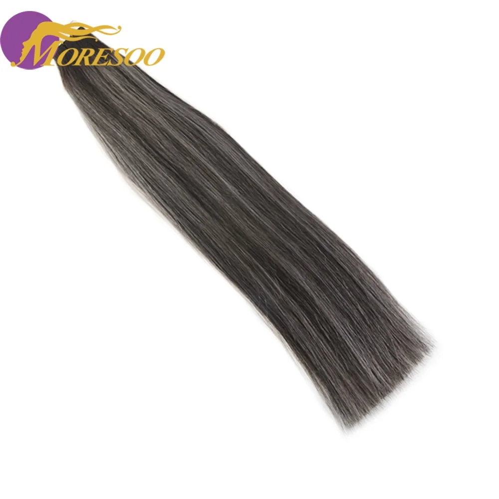 Moresoo Balayage, накладные волосы на ленте, Remy, человеческие волосы, невидимые, на ленте, уток кожи, прямые, 14-24 дюйма, 2,5 г/шт., бразильские волосы