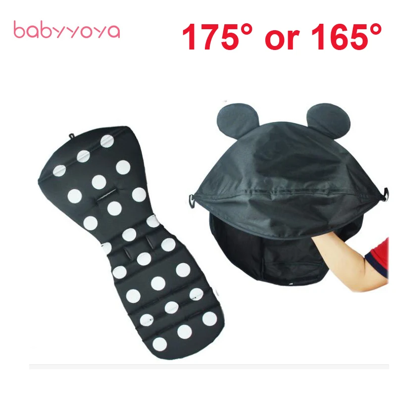 Baby Stroller Accessories Sun Canopy Car Linen hood and Seat Pad for Babyyoya Yoya Babyzen yoyo Cap Cushion visor Cover | Мать и ребенок